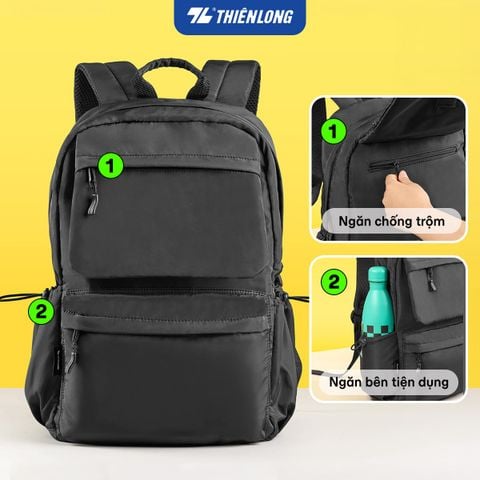 Cặp - Balo Thiên Long ShieldPack BP-040 – Chống trộm, siêu nhẹ 460g, chống sốc laptop 14 inch