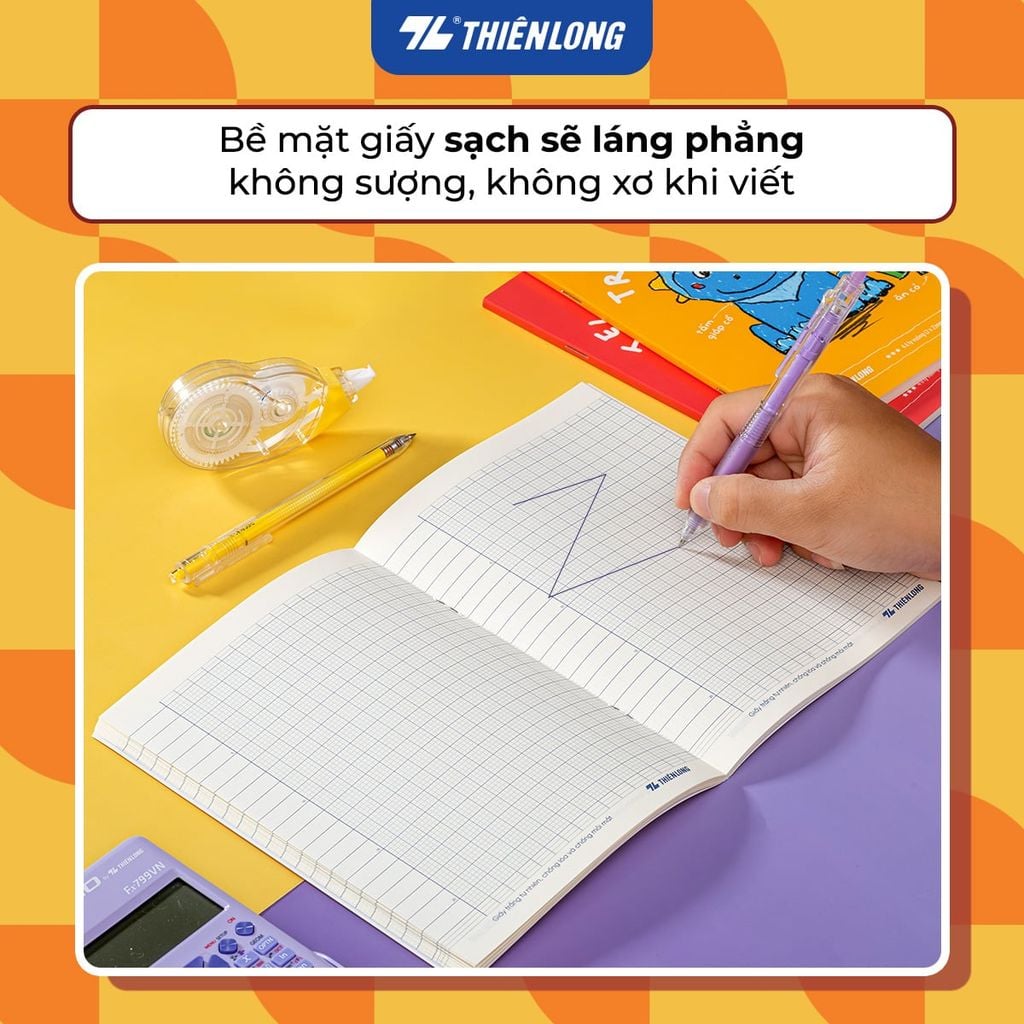Tập học sinh chống lóa 96 trang 4 ô ly vuông 2mm 80gsm Thiên Long NB-133 - Mẫu ngẫu nhiên
