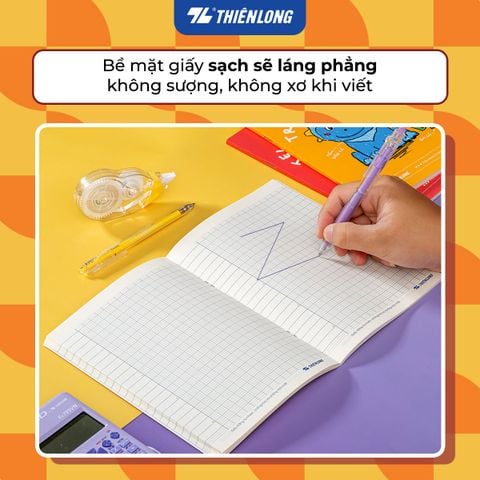 Tập học sinh chống lóa 96 trang 4 ô ly vuông 2mm 80gsm Thiên Long NB-133 - Mẫu ngẫu nhiên