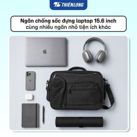 Cặp - Balo đa năng Thiên Long BP-042/01 – 2 kiểu đeo, chống sốc laptop 15.6 inch
