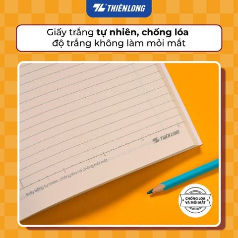 Tập chống lóa 200 trang kẻ ngang 7mm 70 gsm Thiên Long Joyee NB-143 - Mẫu ngẫu nhiên