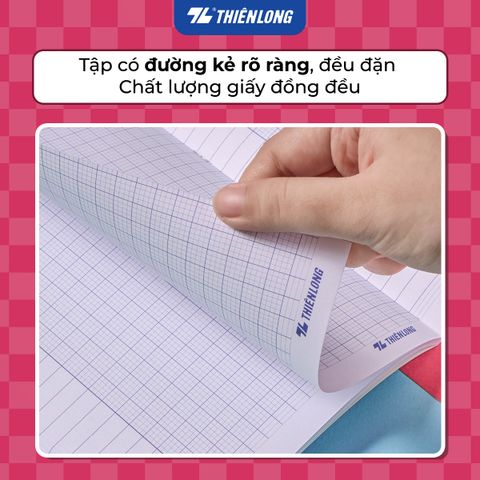 Combo 5 Tập học sinh Thiên Long Joyee 96 trang 4 ô ly vuông 2mm TP-NB061 - Mẫu ngẫu nhiên