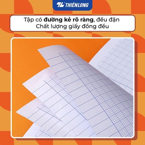 Tập học sinh 96 trang 4 ô ly vuông 2.5mm 60 gsm Điểm 10 TP-NB028 (hình ngẫu nhiên)