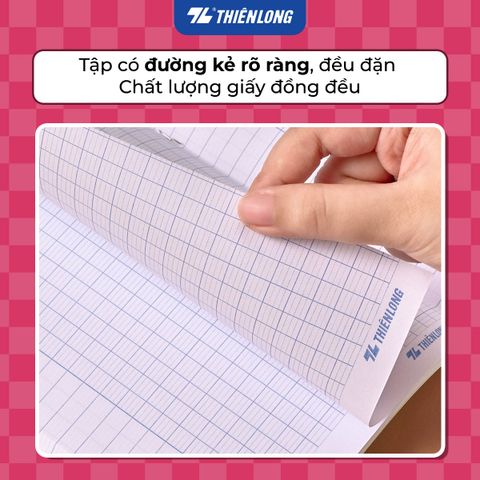 Combo 10 Tập học sinh Thiên Long 200 trang 4 ô ly ngang 2mm 60 gsm TP-NB066 - Mẫu ngẫu nhiên