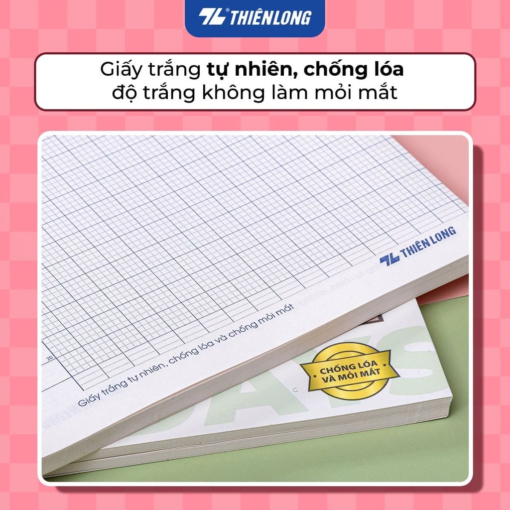Tập học sinh 96 trang 4 ôly vuông 100 gsm Thiên Long KINDAYS - Mẫu ngẫu nhiên