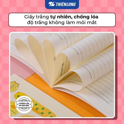 Tập học sinh Thiên Long 80 Trang kẻ ngang 7mm 70gsm chống lóa NB-141 – Khổ 170 x 250mm