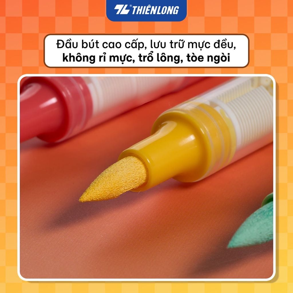 Acrylic Markers Bút sơn/ Bút lông 6/12/24 màu ThiênLong Colokit - Màu sắc tươi sáng, Mượt tay đều màu