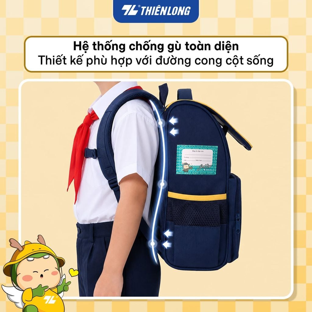 Cặp - Balo học sinh chống gù Thiên Long Baby Gon BP-016/BG