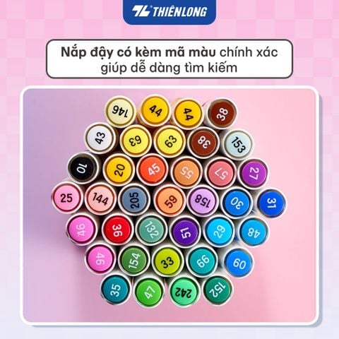 Bộ Bút Hai Đầu 12/24/48 Màu Acrylic Markers Thiên Long Colokit  - Cây 2 màu