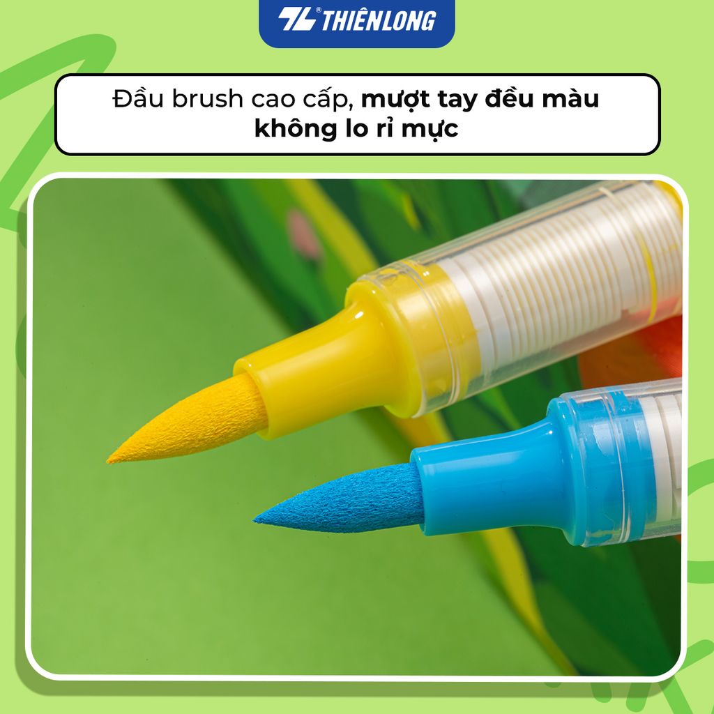 Acrylic Markers Bút sơn/ Bút lông 6/12/24 màu ThiênLong Colokit - Màu sắc tươi sáng, Mượt tay đều màu
