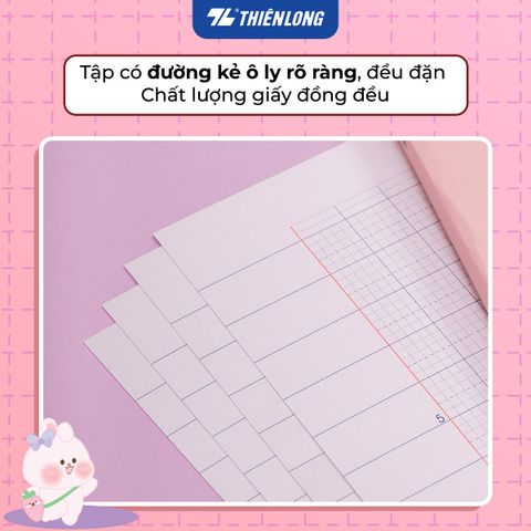 Tập học sinh 96 trang 5 ô ly vuông 2mm chấm kẻ 2/3 120gsm NB-122 Thiên Long - Mẫu ngẫu nhiên