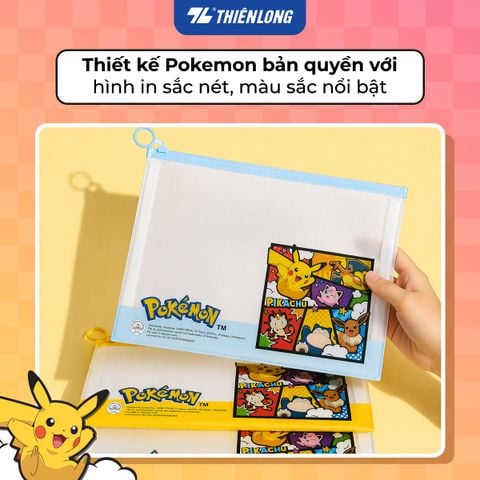 Túi tài liệu A4 khóa zip Thiên Long Pokémon CBF-009/PKM