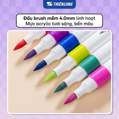 Bộ Bút 48/60 Màu Acrylic Thiên Long Colokit Acrylic Markers