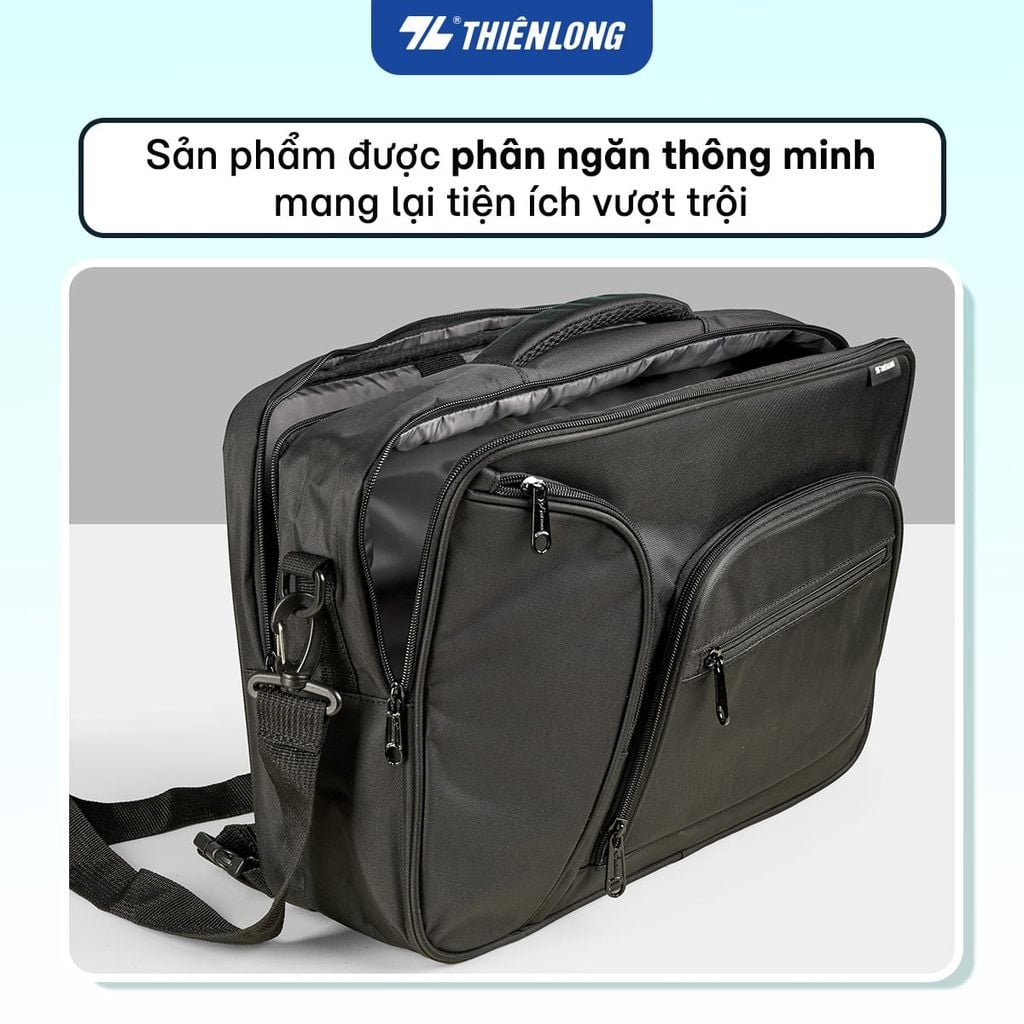 Cặp - Balo đa năng Thiên Long BP-042/01 – 2 kiểu đeo, chống sốc laptop 15.6 inch
