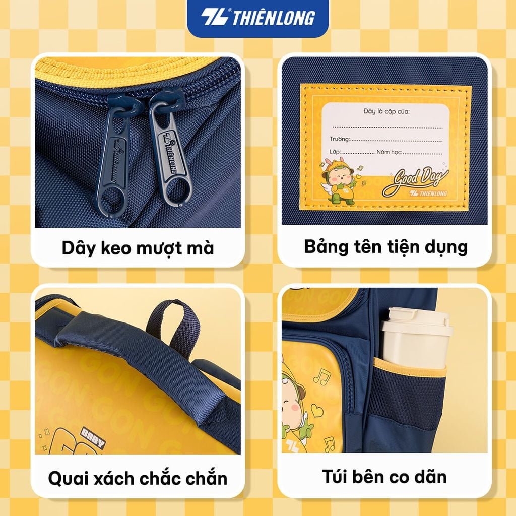 Cặp - Balo học sinh chống gù Thiên Long Baby Gon BP-016/BG