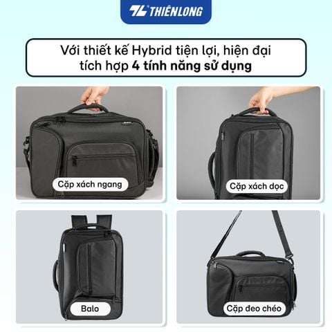 Cặp - Balo đa năng Thiên Long BP-042/01 – 2 kiểu đeo, chống sốc laptop 15.6 inch