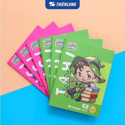 Combo 5/10 Tập học sinh chống lem 96 trang 4 ô ly vuông 2mm 120gsm Thiên Long NB-121/AK - Akooland thế giới học cụ thần kỳ - Mẫu ngẫu nhiên