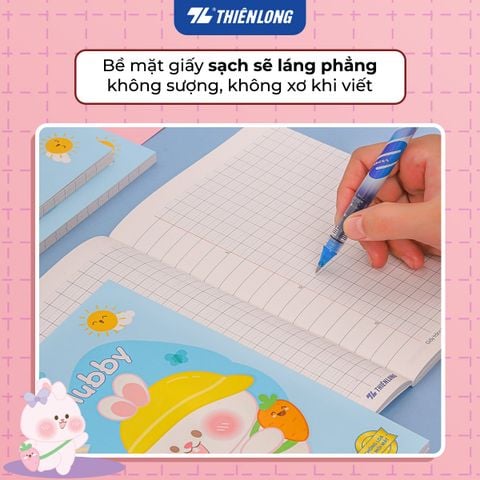 Tập học sinh 96 trang 5 ô ly vuông 2mm chấm kẻ 2/3 100gsm NB-118 Thiên Long - Mẫu ngẫu nhiên