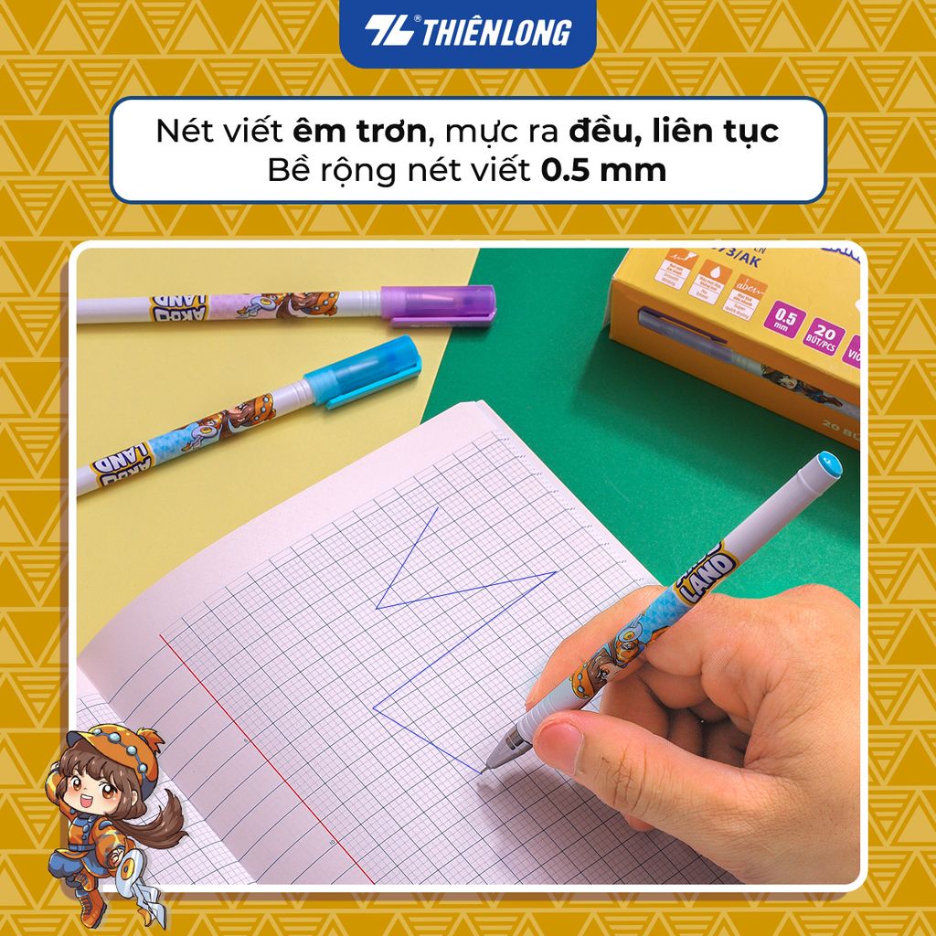 Bút gel Akooland Dasi Thiên Long GEL-073/AK - Mực khô siêu nhanh