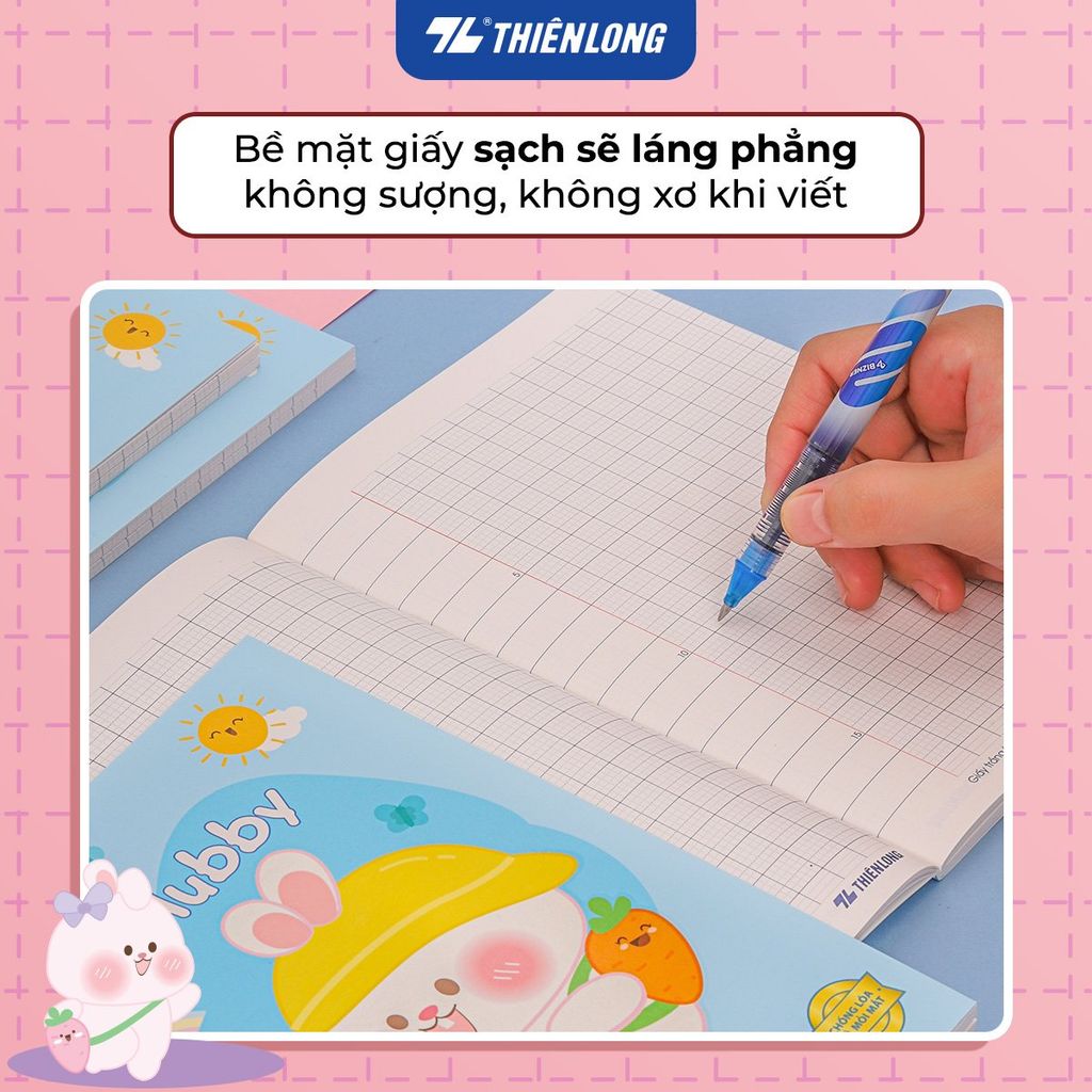 Combo 10 Tập học sinh 96 trang 5 ô ly vuông 2mm chấm kẻ 2/3 100gsm NB-118 Thiên Long - Mẫu ngẫu nhiên