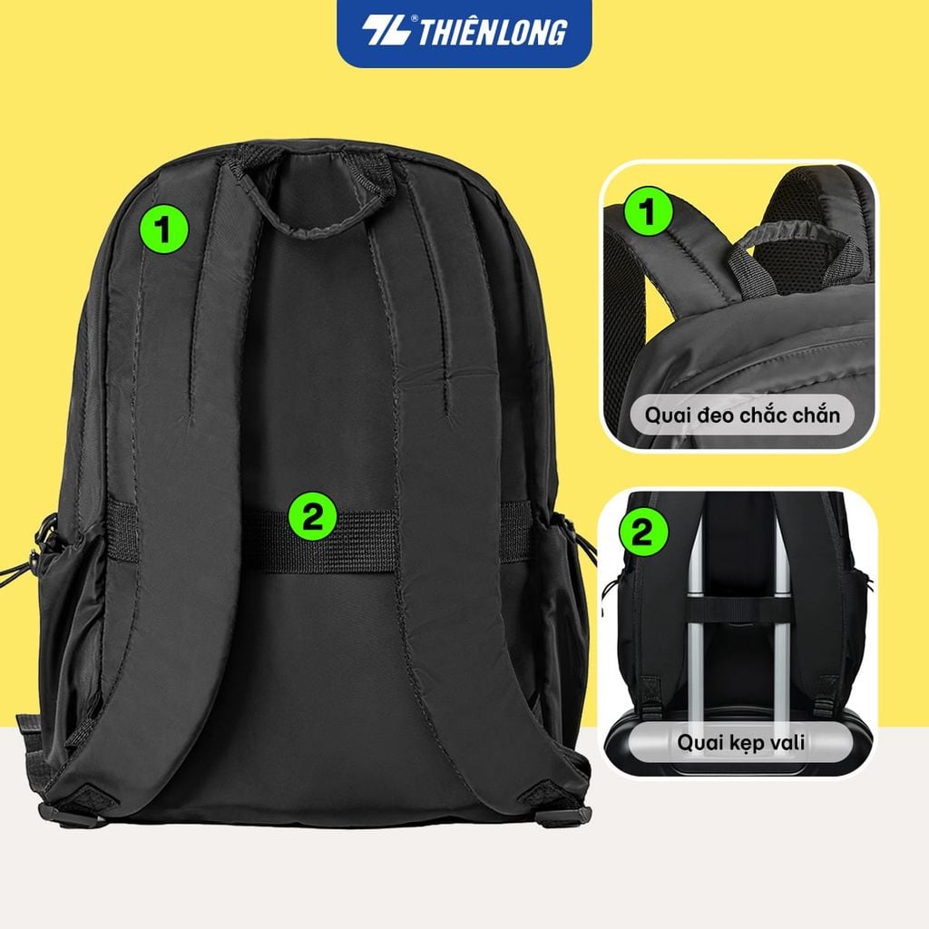 Cặp - Balo Thiên Long ShieldPack BP-040 – Chống trộm, siêu nhẹ 460g, chống sốc laptop 14 inch