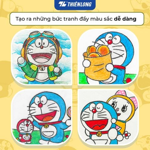 Sáp 10/12 màu Colokit Doraemon CR-C04/DO - Phiên bản 2026