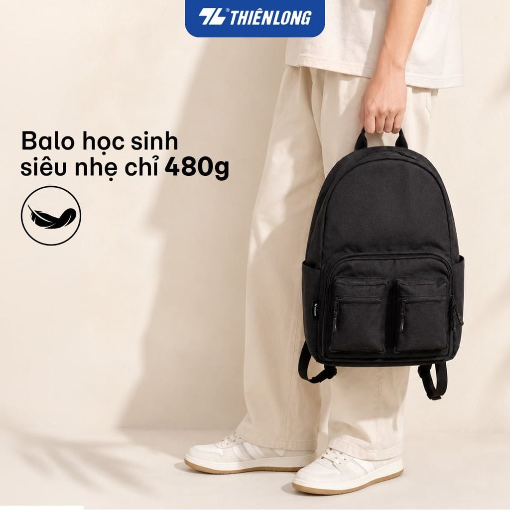 Cặp - Balo học sinh Thiên Long Me-Pack BP-041 – Siêu nhẹ 480g, ngăn laptop 14 inch