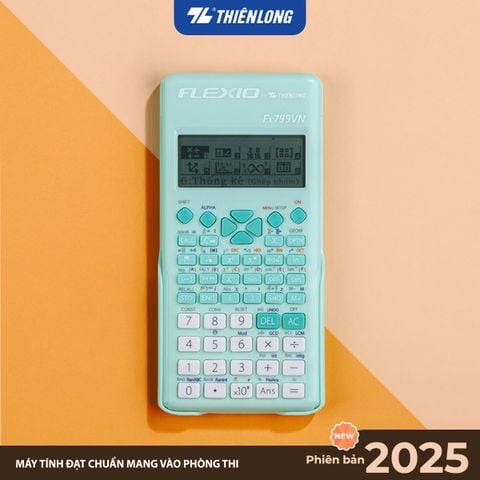 Máy tính khoa học Thiên Long Flexio Fx799VN, 4 màu pastel mới, bảo hành 7 năm, 1 đổi 1 trong 1 năm đầu