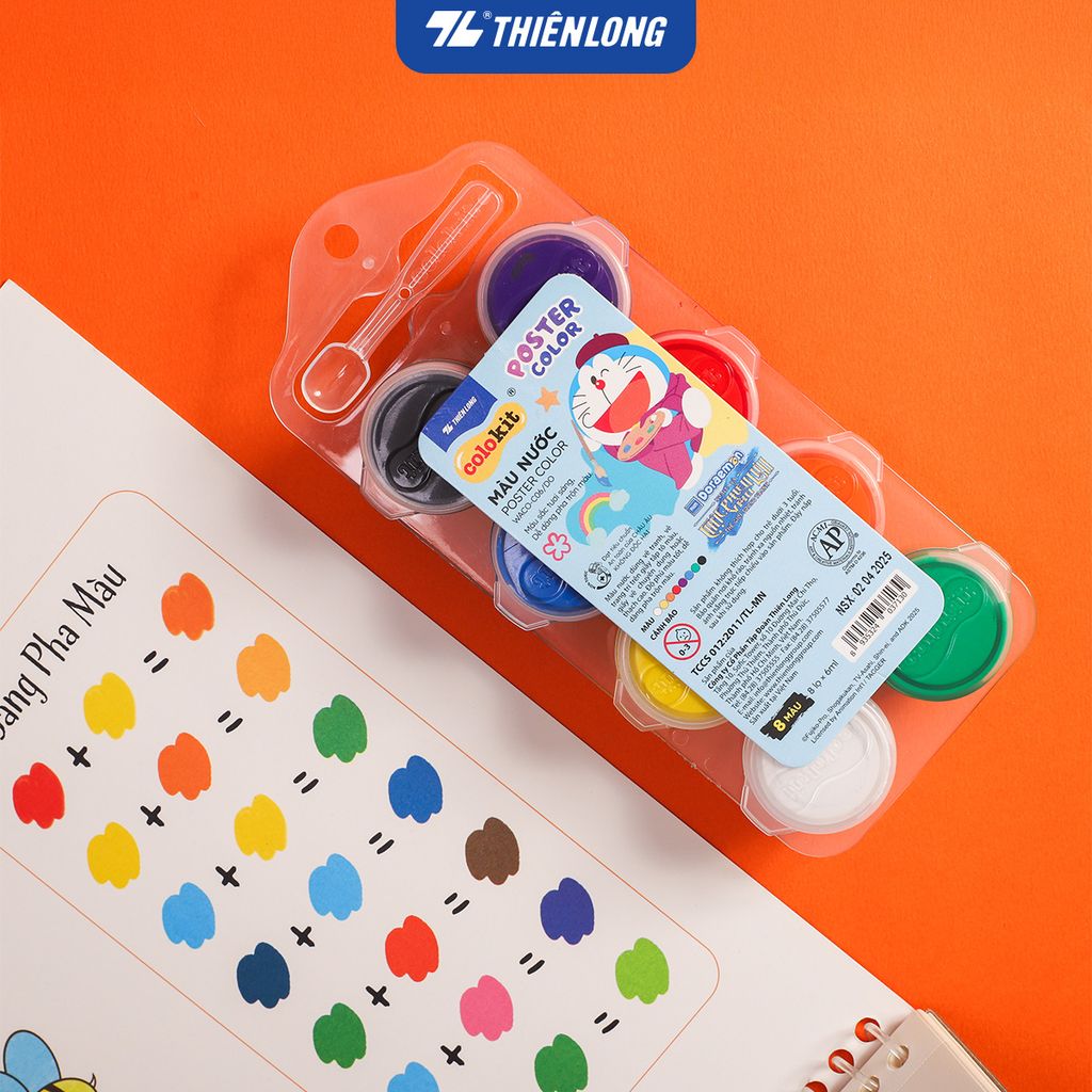 Bộ 8 Màu nước Thiên Long Colokit WACO-C06/DO - Phiên bản Nobita Và Câu Chuyện Thế Giới Trong Tranh 2025