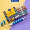 Bút lông 6/12 màu nhũ Fiber Pen Metallic Thiên Long Colokit - Màu nhũ lấp lánh, vẽ được trên giấy đen