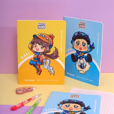 Tập học sinh chống lóa 48 trang 4 ô ly vuông 2.5mm 100gsm Thiên Long NB-115/AK - Akooland thế giới học cụ thần kỳ - Mẫu ngẫu nhiên