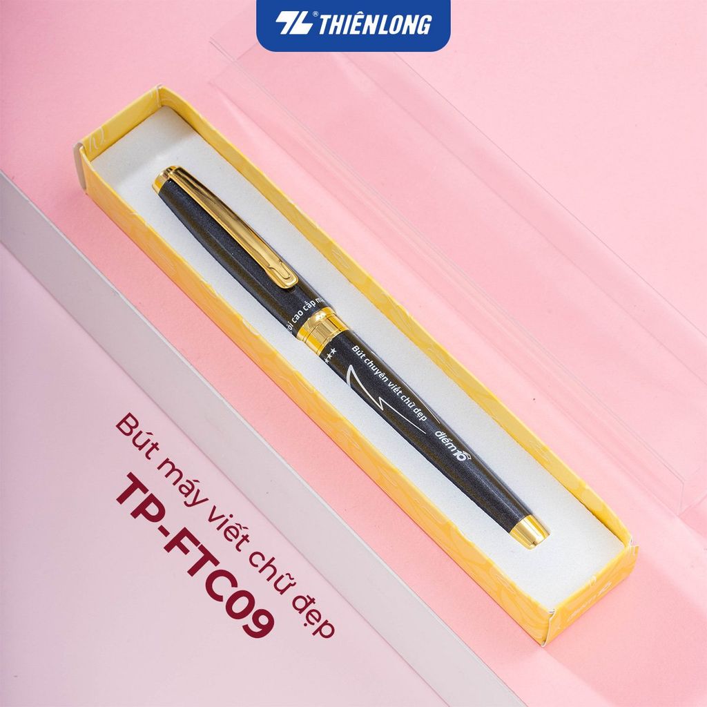 Bút máy luyện viết chữ đẹp Thiên Long, ngòi mài mỏng, thiết kế phù hợp với tay cầm học sinh
