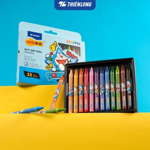 Sáp 10/12 màu Colokit Doraemon CR-C04/DO - Phiên bản 2026