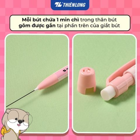 Bút chì bấm Thiên Long Joyee PC-038/JO 0.5mm – Thiết kế dễ Thương, viết mượt - Mẫu ngẫu nhiên