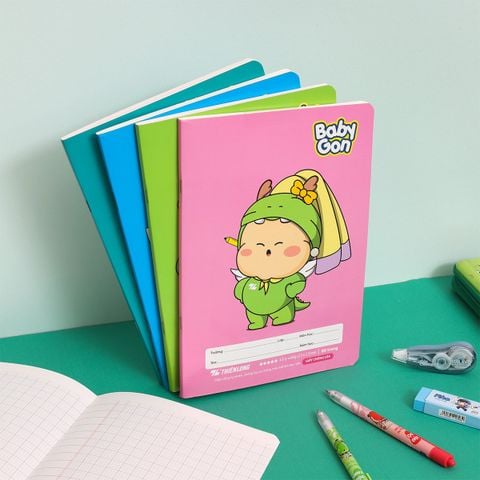 [TẶNG 01 CUỐN] Combo 5 Tập học sinh 80 trang 4 ô ly vuông 2.5mm 100gsm NB-123 Thiên Long - Mẫu ngẫu nhiên