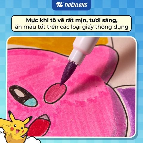 Bút lông 12/24 màu Brush Thiên Long Colokit Classic – Phiên bản Pokémon