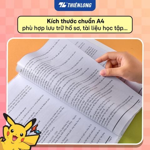 Bìa hồ sơ - Túi lưu trữ tài liệu - Bìa 30 lá A4 Pokémon Thiên Long DB-014/PKM