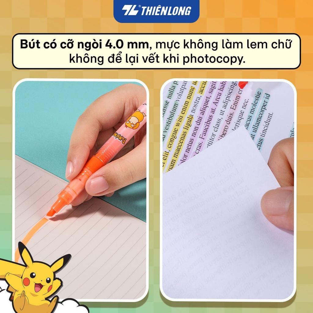 Bút dạ quang Thiên Long Free-Ink Pokémon HL-020/PKM