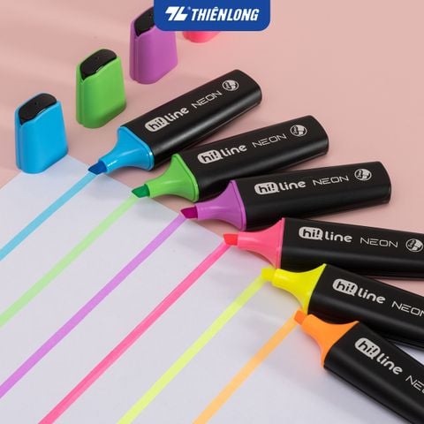 Bút dạ quang Hi!Line Neon Thiên Long HL-029 – Màu sáng nổi bật, không lem mực
