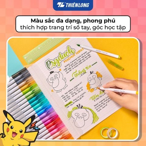 Bộ sưu tập học cụ Thiên Long Pokémon – Set quà tặng hình ảnh Pikachu bản quyền - Mẫu ngẫu nhiên