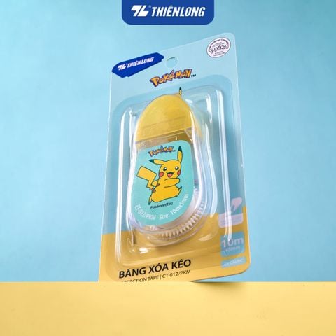 Băng xóa kéo Thiên Long Pokémon CT-012/PKM 5mm x 10m – Khô Nhanh, Che Phủ Tốt