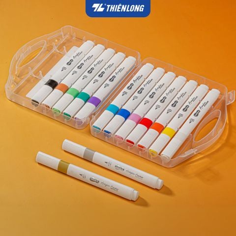 Bộ Bút 14/28 Màu Acrylic Markers Thiên Long Colokit - Tặng 02 màu Metallic