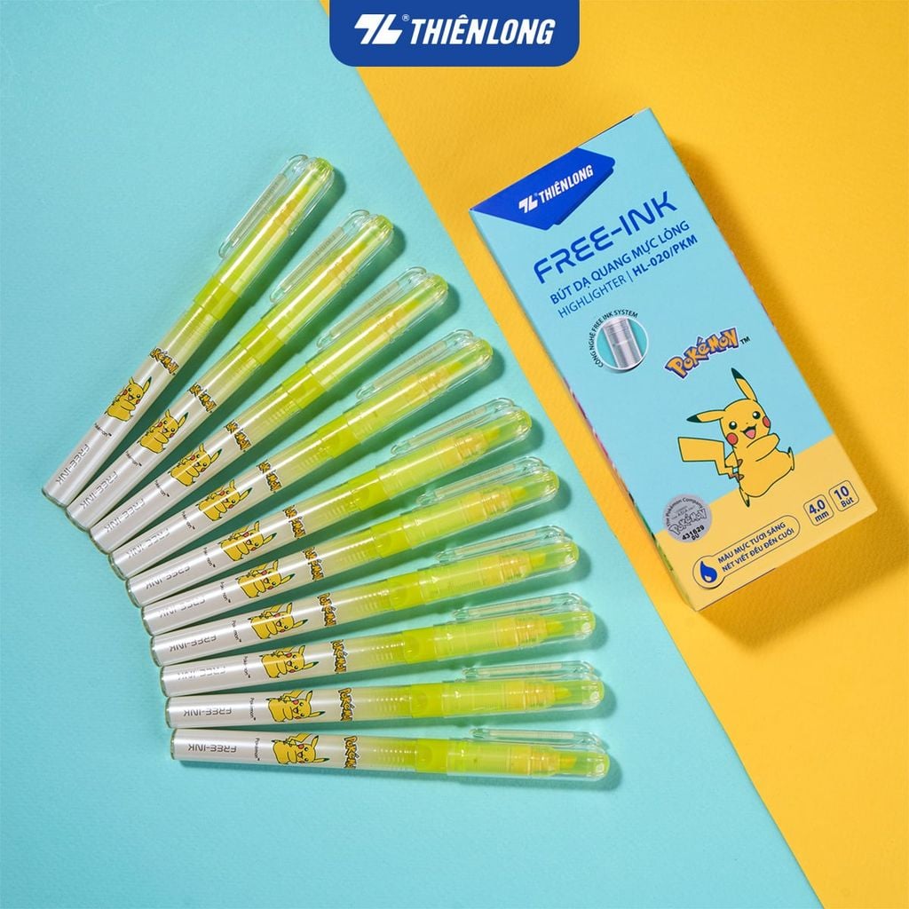 Bút dạ quang Thiên Long Free-Ink Pokémon HL-020/PKM