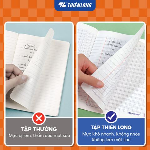 Tập học sinh 200 trang kẻ ngang 7mm 70 gsm Thiên Long Me Pack NB-148 – Mẫu ngẫu nhiên