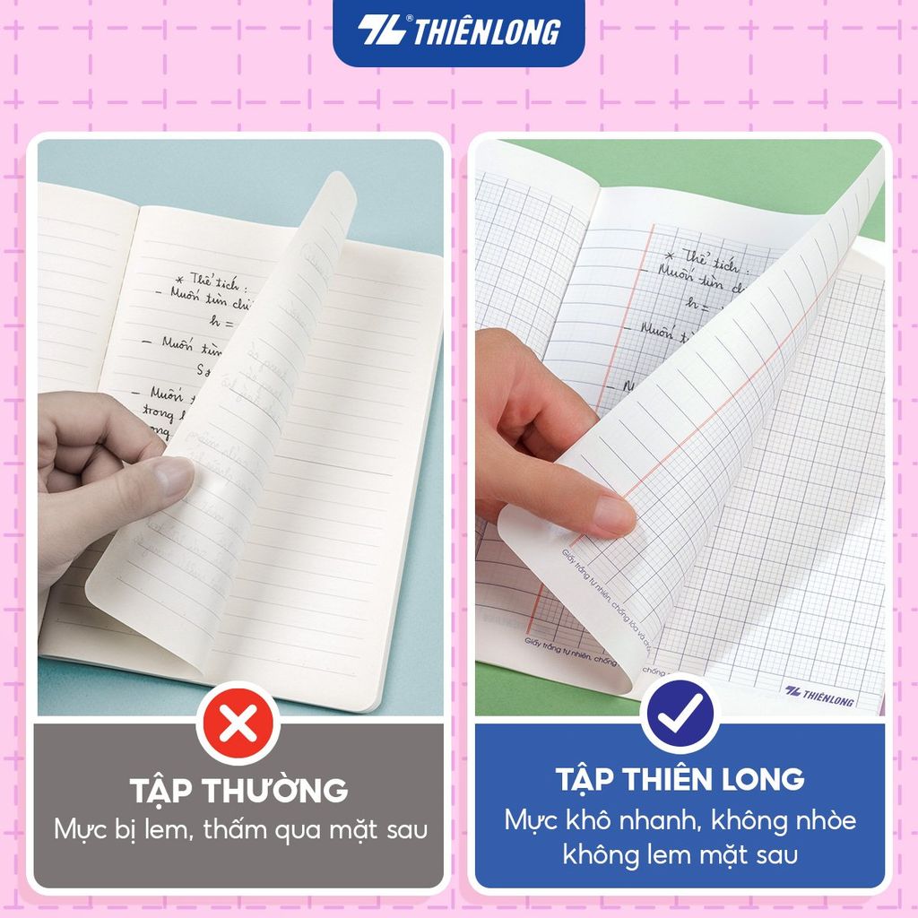 Combo 5/10 Tập học sinh chống lem 96 trang 4 ô ly vuông 2mm 120gsm Thiên Long NB-121/AK - Akooland thế giới học cụ thần kỳ - Mẫu ngẫu nhiên