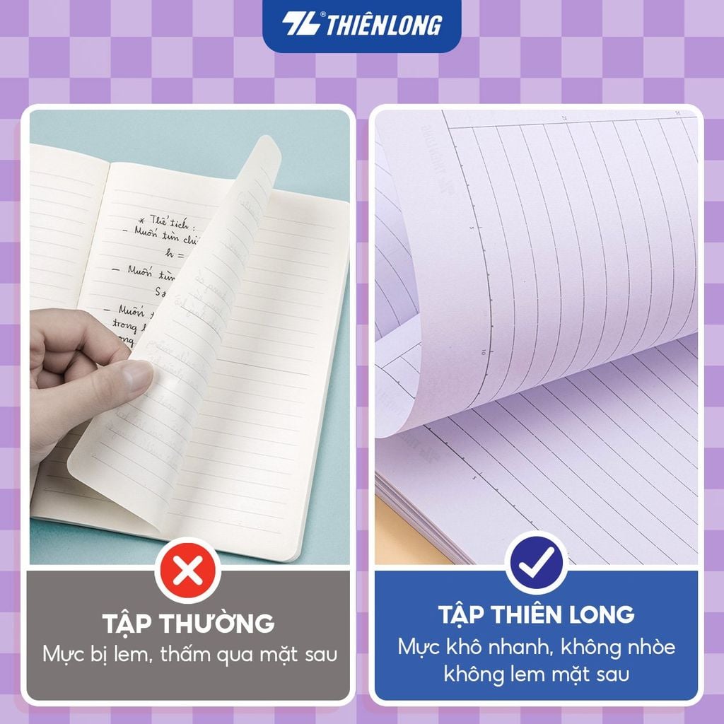 Tập vở Thiên Long 96/200 trang 4 ô ly ngang 2mm 70gsm - dành cho học sinh, sinh viên - Phiên bản Demon Slayer