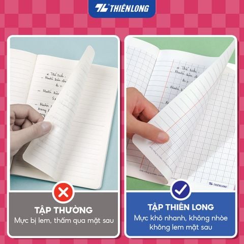 Combo 5 Tập học sinh Thiên Long 200 trang 4 ô ly ngang 2mm 60 gsm TP-NB066 - Mẫu ngẫu nhiên