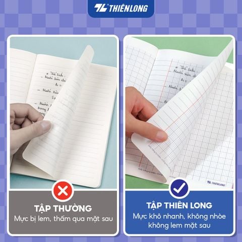 Combo 5 Tập học sinh Thiên Long PeTiTe 96 trang 4 ô Ly vuông 2mm 80 gsm TP-NB053 – Mẫu ngẫu nhiên