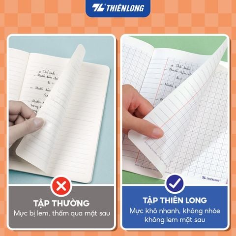 Tập học sinh 80 trang kẻ ngang 7mm 60 gsm Thiên Long NB-097 – Mẫu ngẫu nhiên