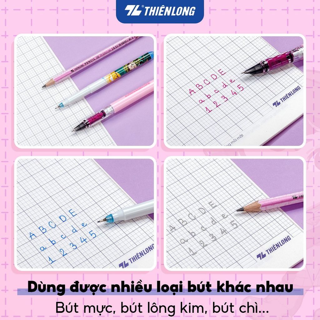 Combo 5/10 Tập học sinh chống lóa 48 trang 4 ô ly vuông 2.5mm 100gsm Thiên Long NB-115/AK - Akooland thế giới học cụ thần kỳ - Mẫu ngẫu nhiên